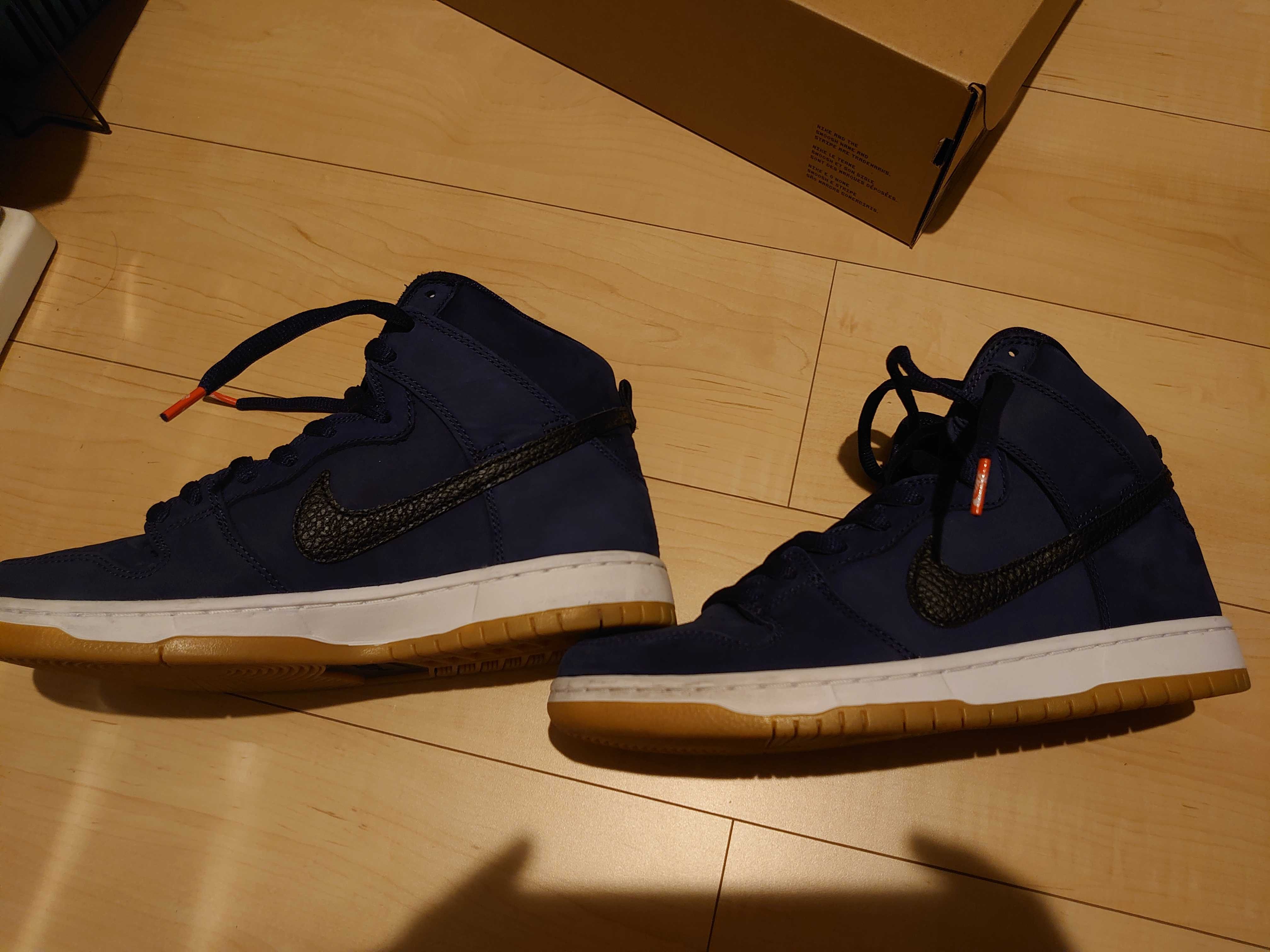 Nike SB Dunk High Orange Label "Obsidian/Black Light Gum Brown"