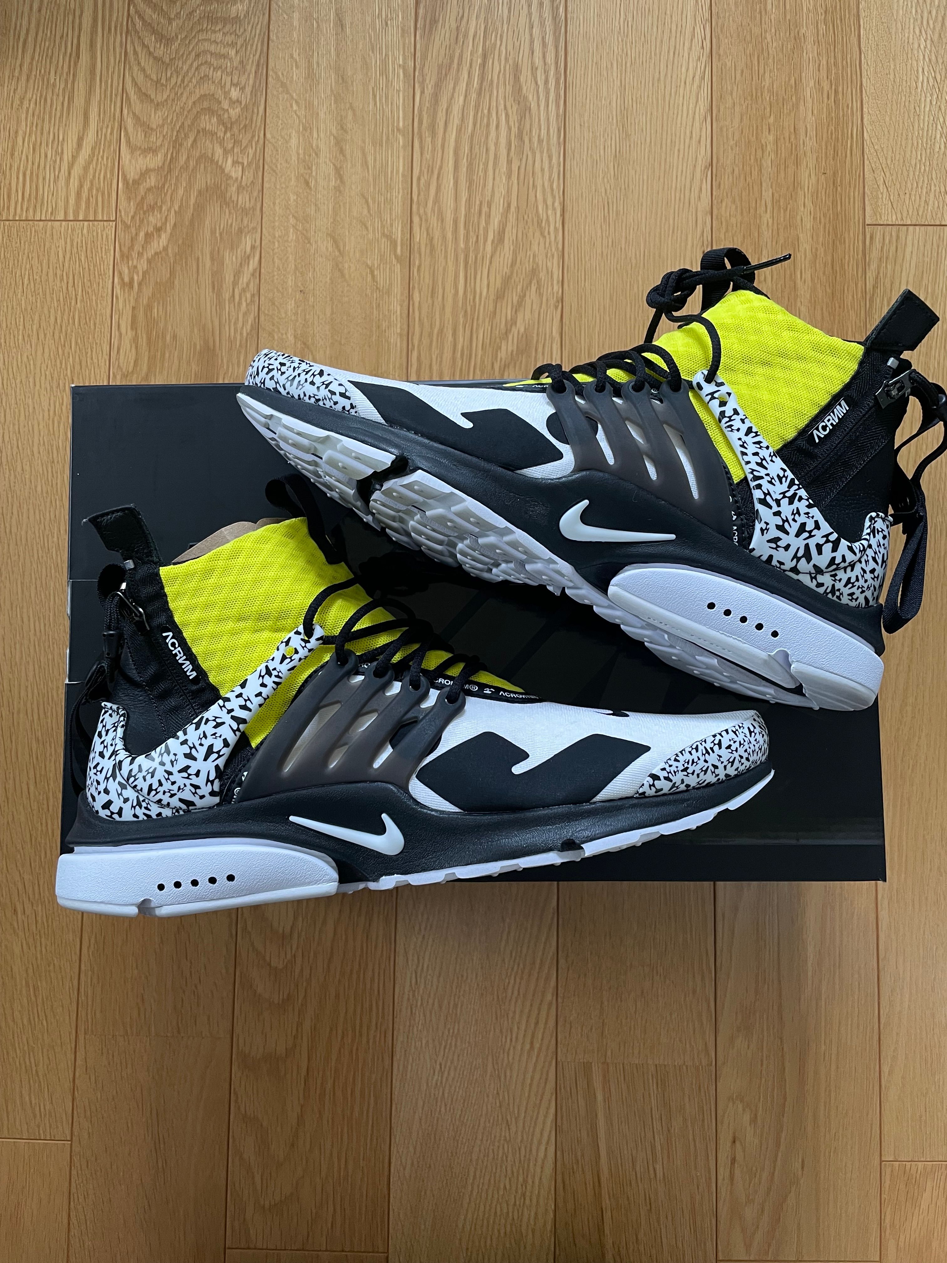 ACRONYM × Nike Air Presto Mid "White/Black/Dynamic Yellow"