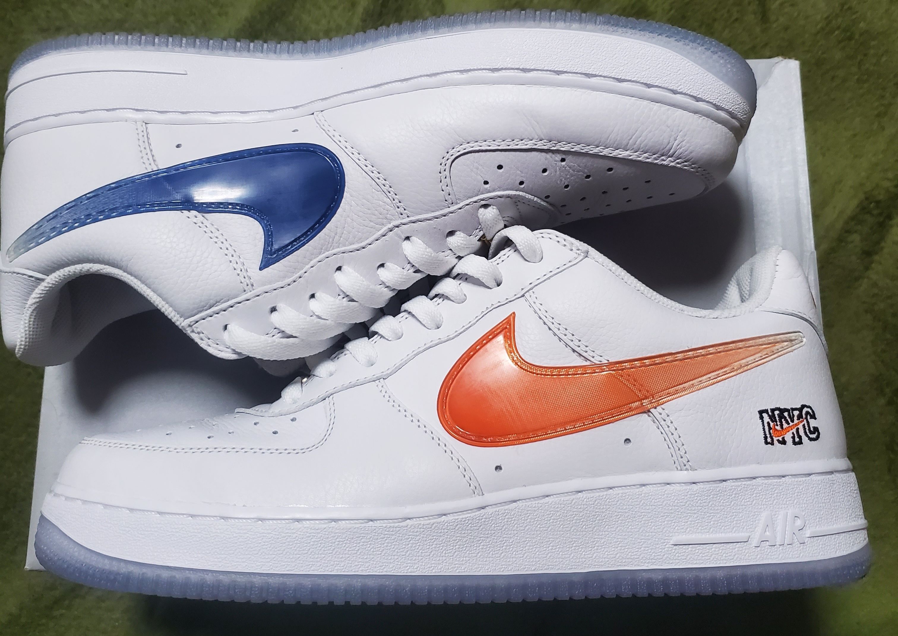 KITH × Nike Air Force 1 Low "White/Rush Blue/White/Brilliant Orange"