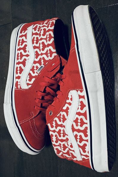 Supreme × Vans Monogram S Logo Skate Grosso Mid "Red"