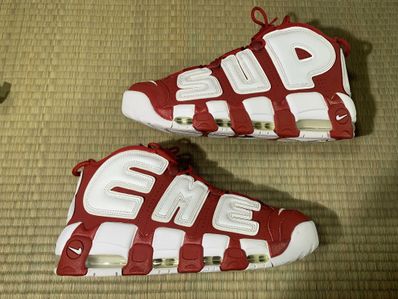 Supreme × Nike Air More Uptempo "White/Red"