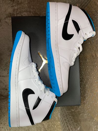 Nike Air Jordan 1 Mid "White/Laser blue"