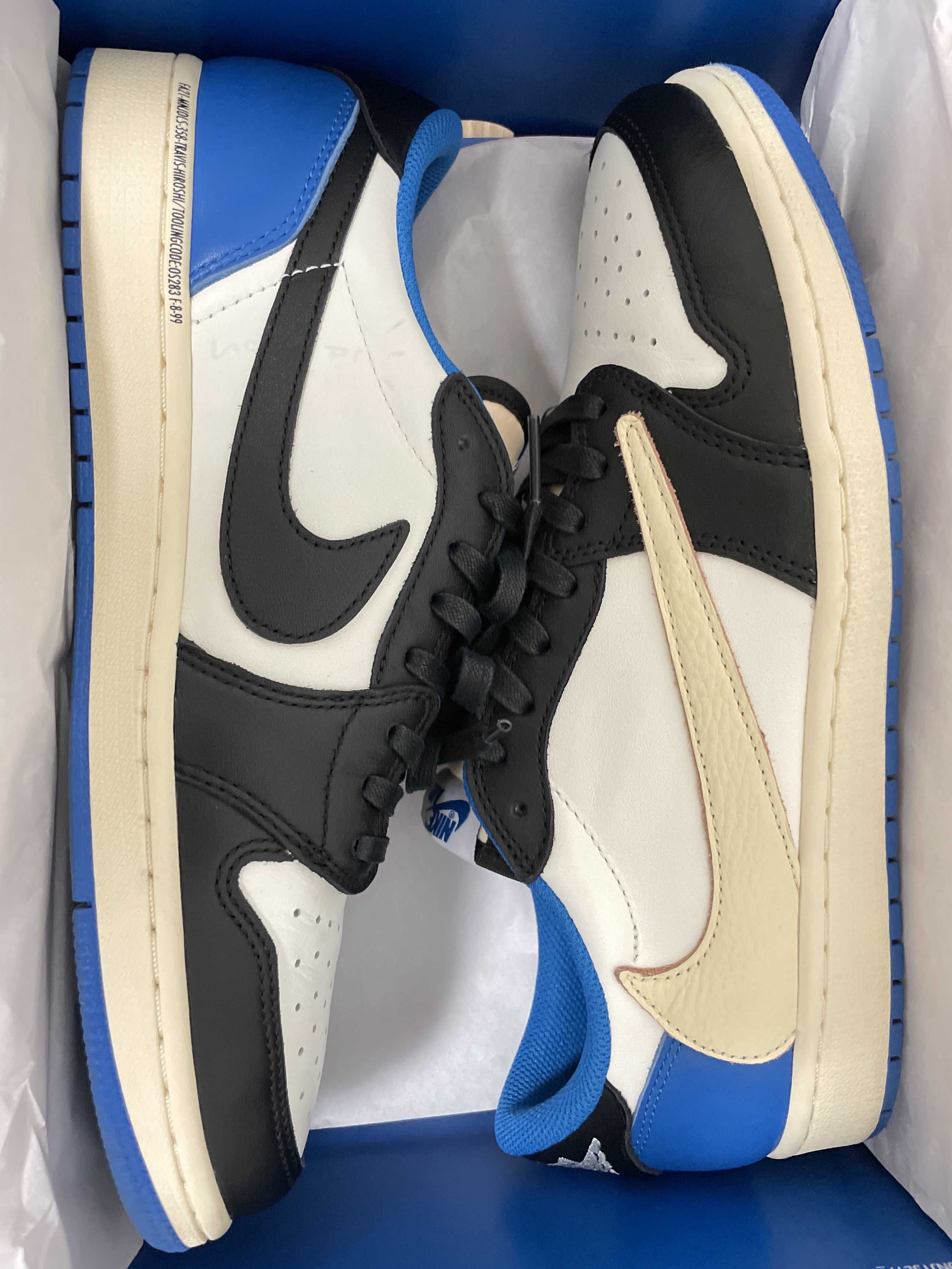 Travis Scott × fragment design × Nike Air Jordan 1 Low OG SP "Military Blue"