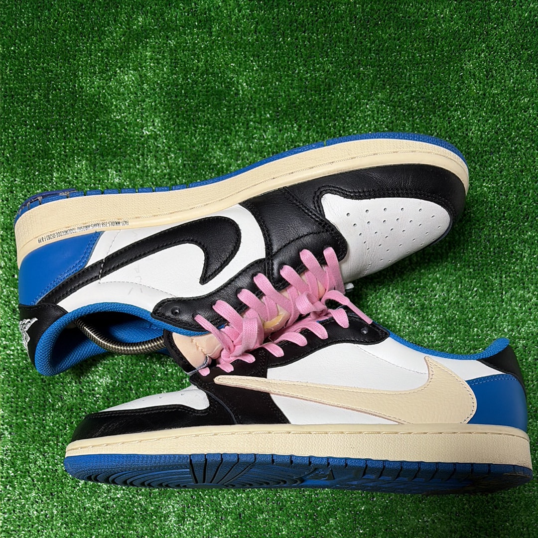 Travis Scott × fragment design × Nike Air Jordan 1 Low OG SP "Military Blue"