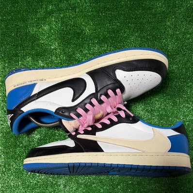 Travis Scott × fragment design × Nike Air Jordan 1 Low OG SP "Military Blue"