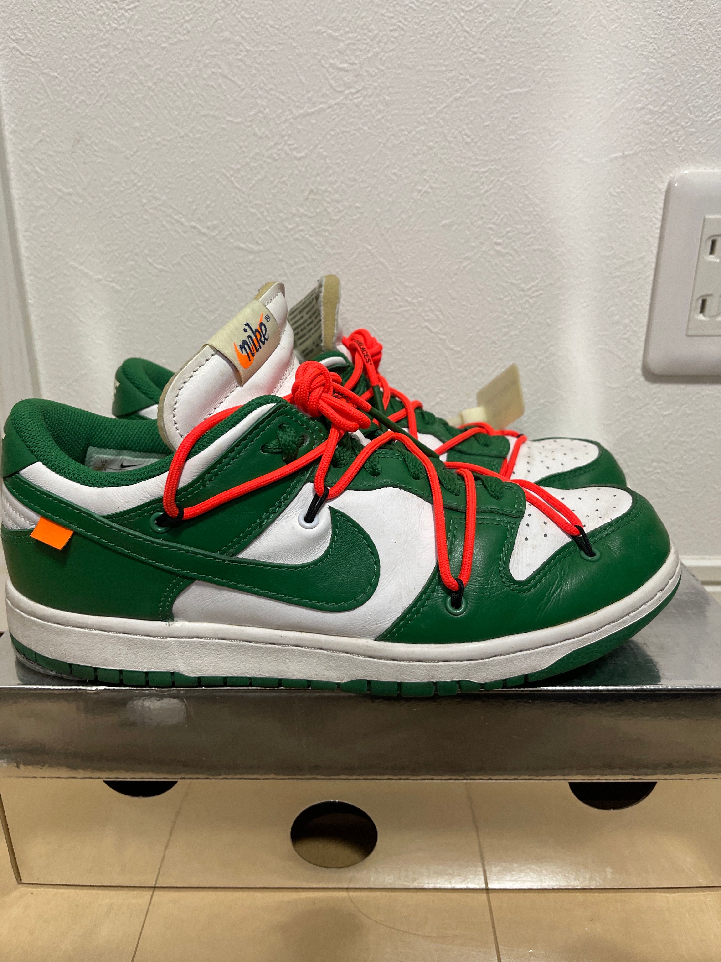 Off-White × Nike Dunk Low "White/Pine Green"