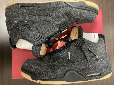Nike × Levi's Air Jordan 4 "Black Denim" (Tag: LEVIS®)