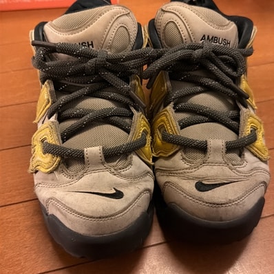AMBUSH × Nike Air More Uptempo Low "Vivid Sulfur and Limestone"