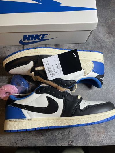 Travis Scott × fragment design × Nike Air Jordan 1 Low OG SP "Military Blue"