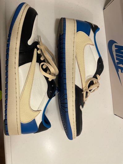 Travis Scott × fragment design × Nike Air Jordan 1 Low OG SP "Military Blue"