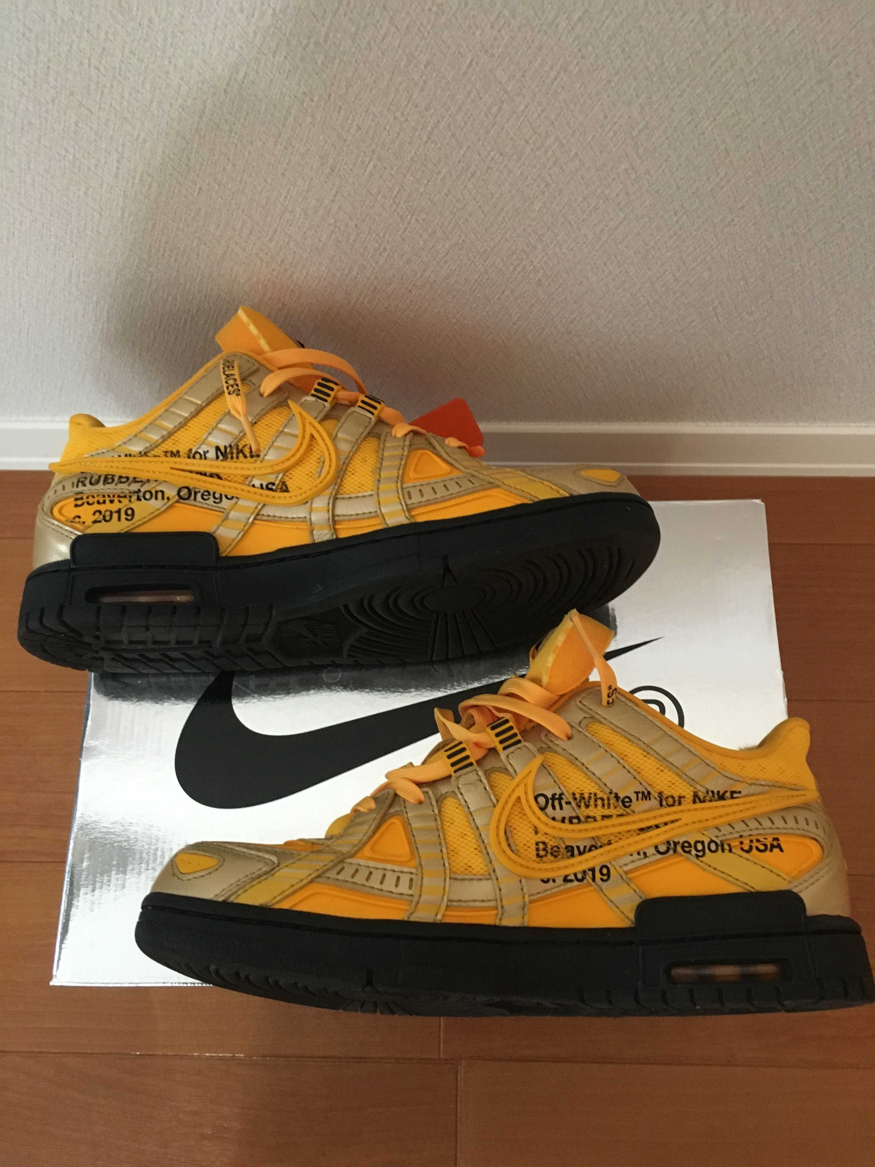 Off-White × Nike Air Rubber Dunk "University Gold"