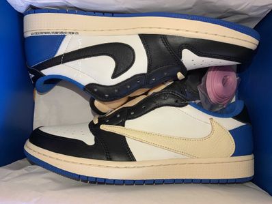 Travis Scott × fragment design × Nike Air Jordan 1 Low OG SP "Military Blue"