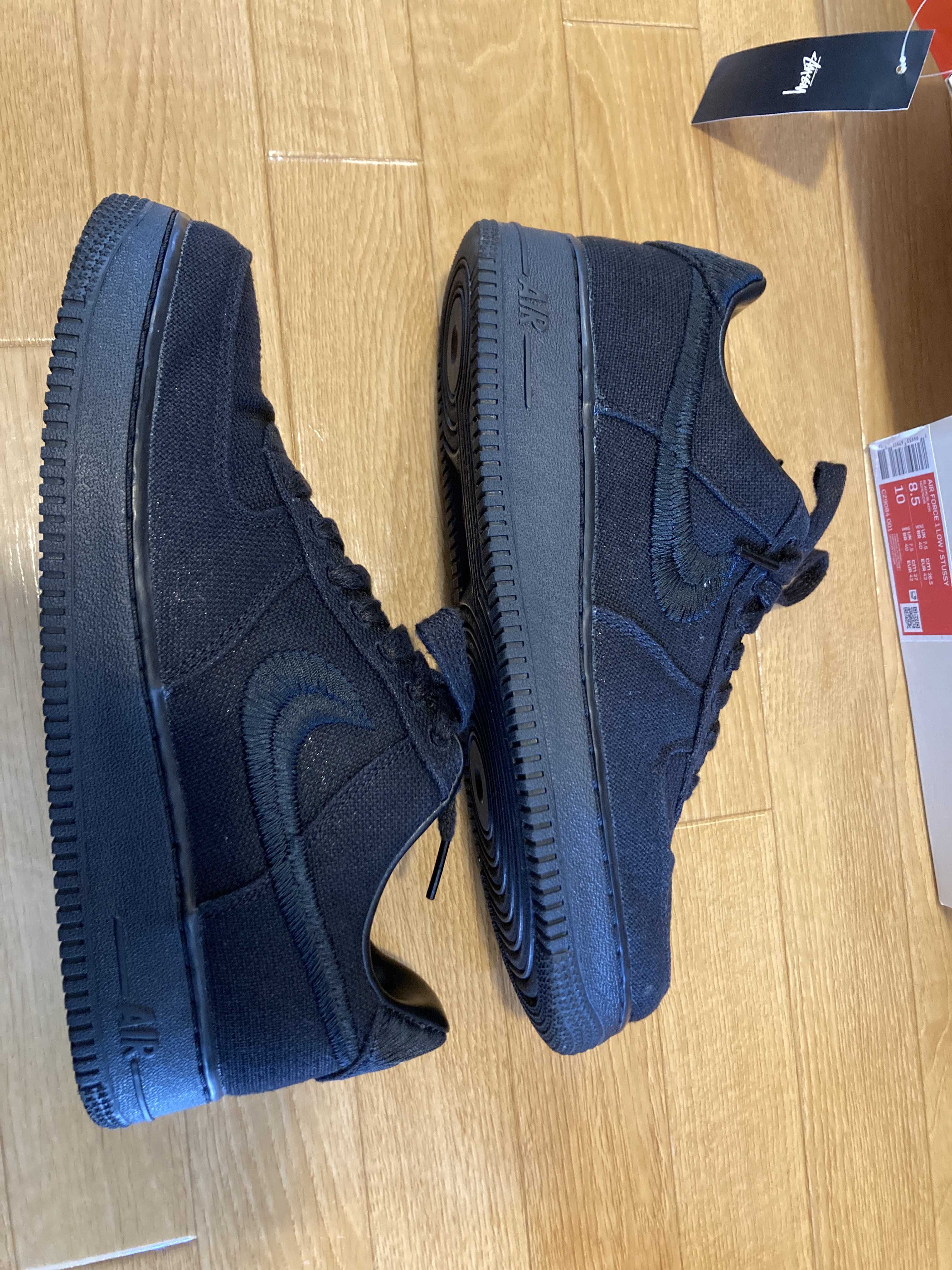 Stussy × Nike Air Force 1 Low "Triple Black"