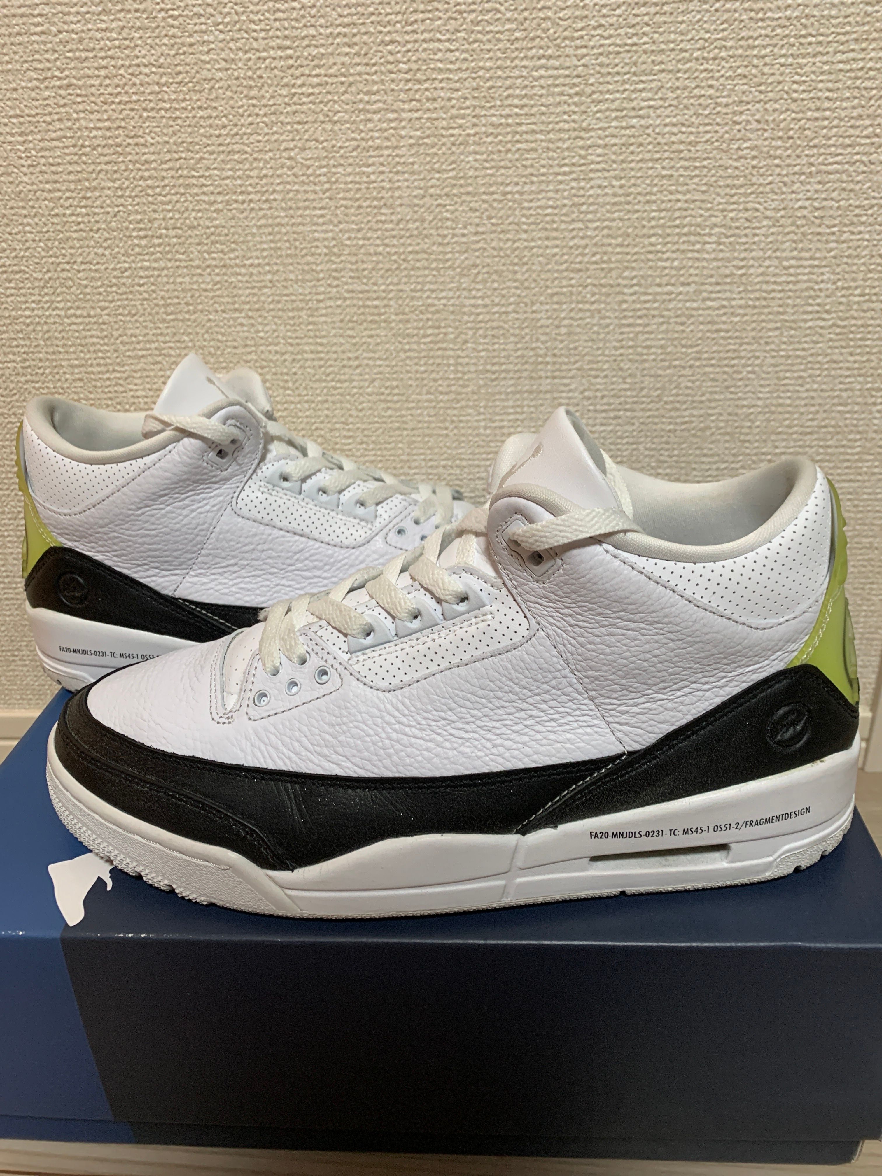 Fragment × Nike Air Jordan 3 "White/Black"
