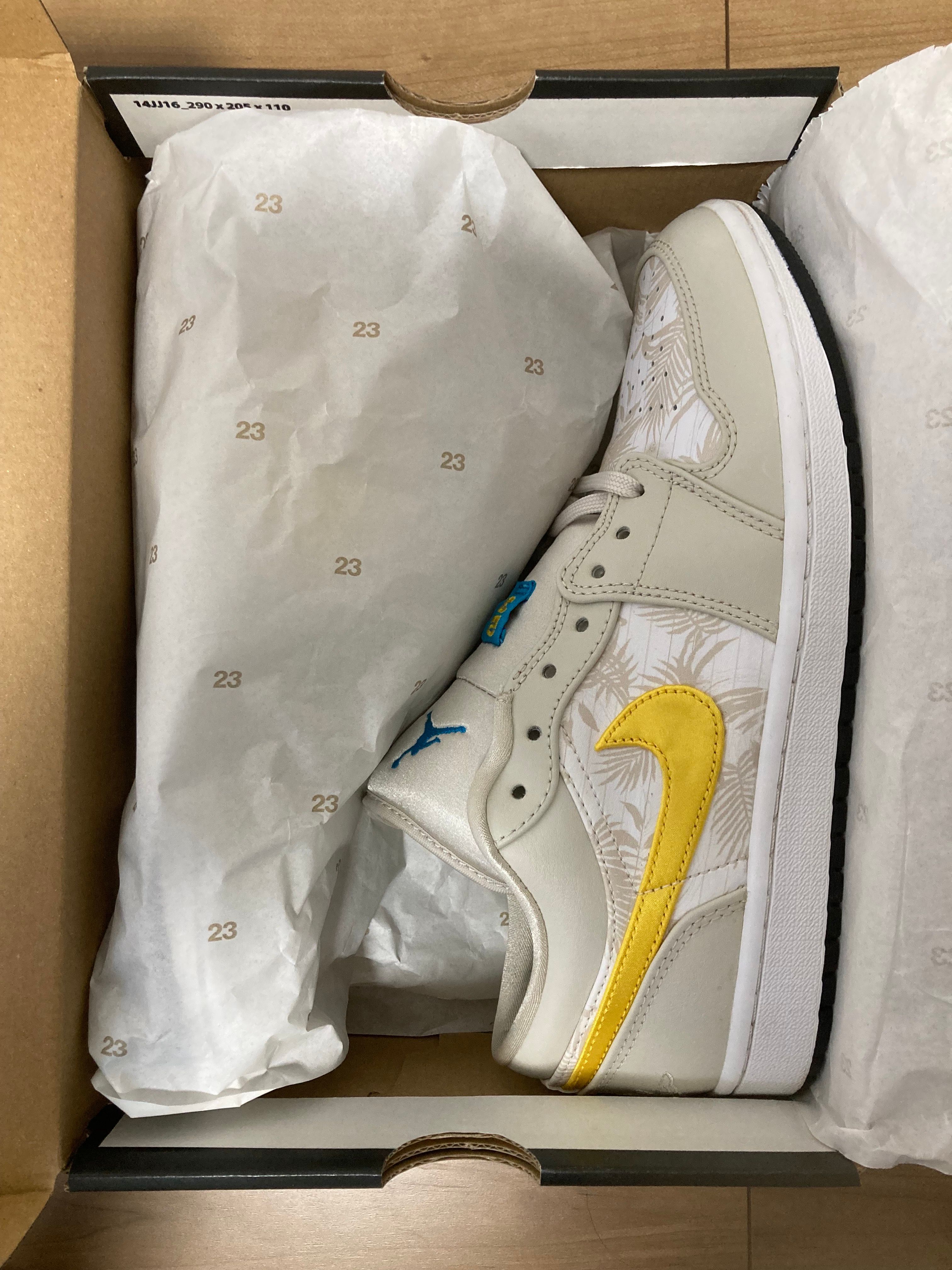 Nike Air Jordan 1 Low "Light Orewood Brown/Amarillo White/Laser Blue"