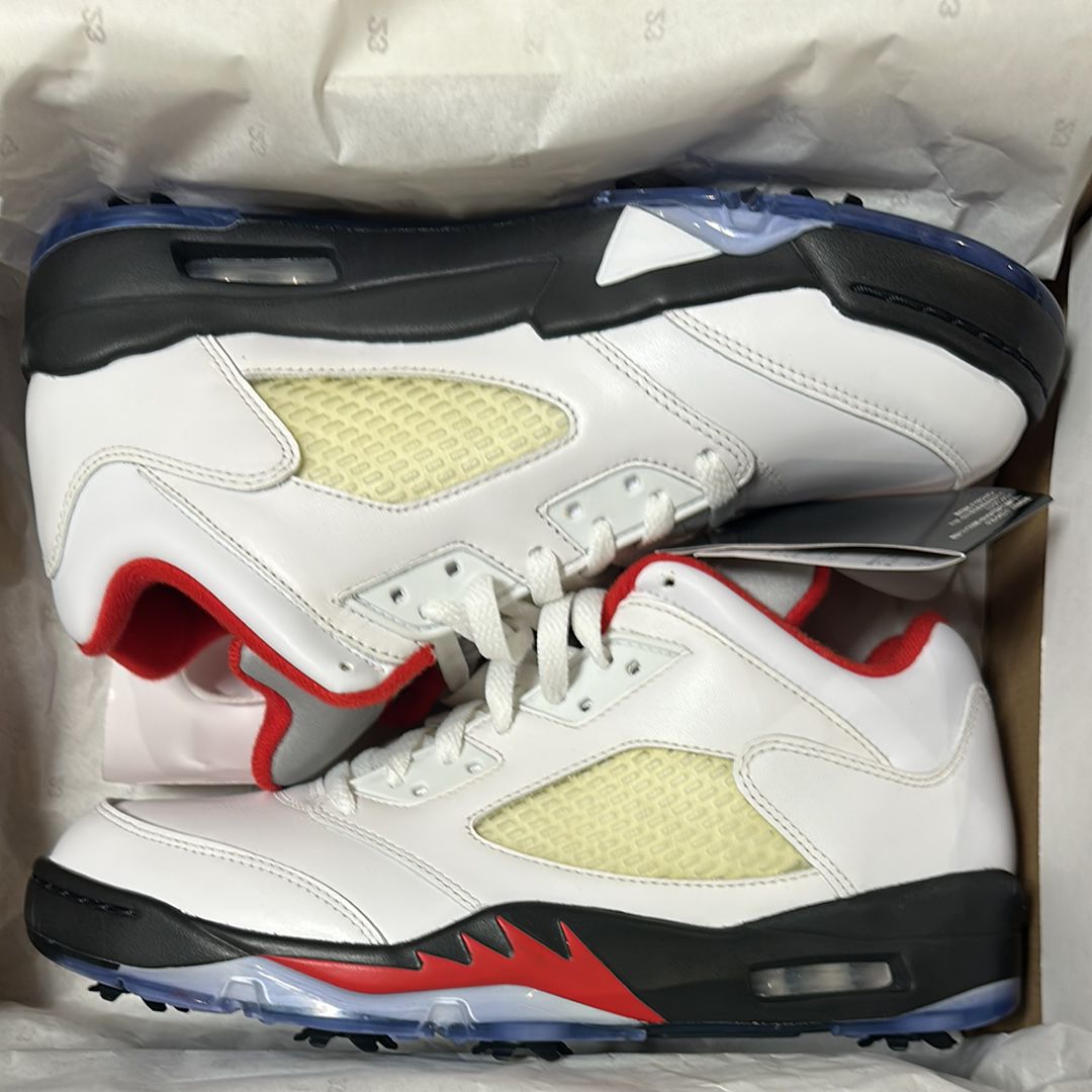 Nike Air Jordan 5 Retro Low Golf "Fire Red/Silver Tongue"