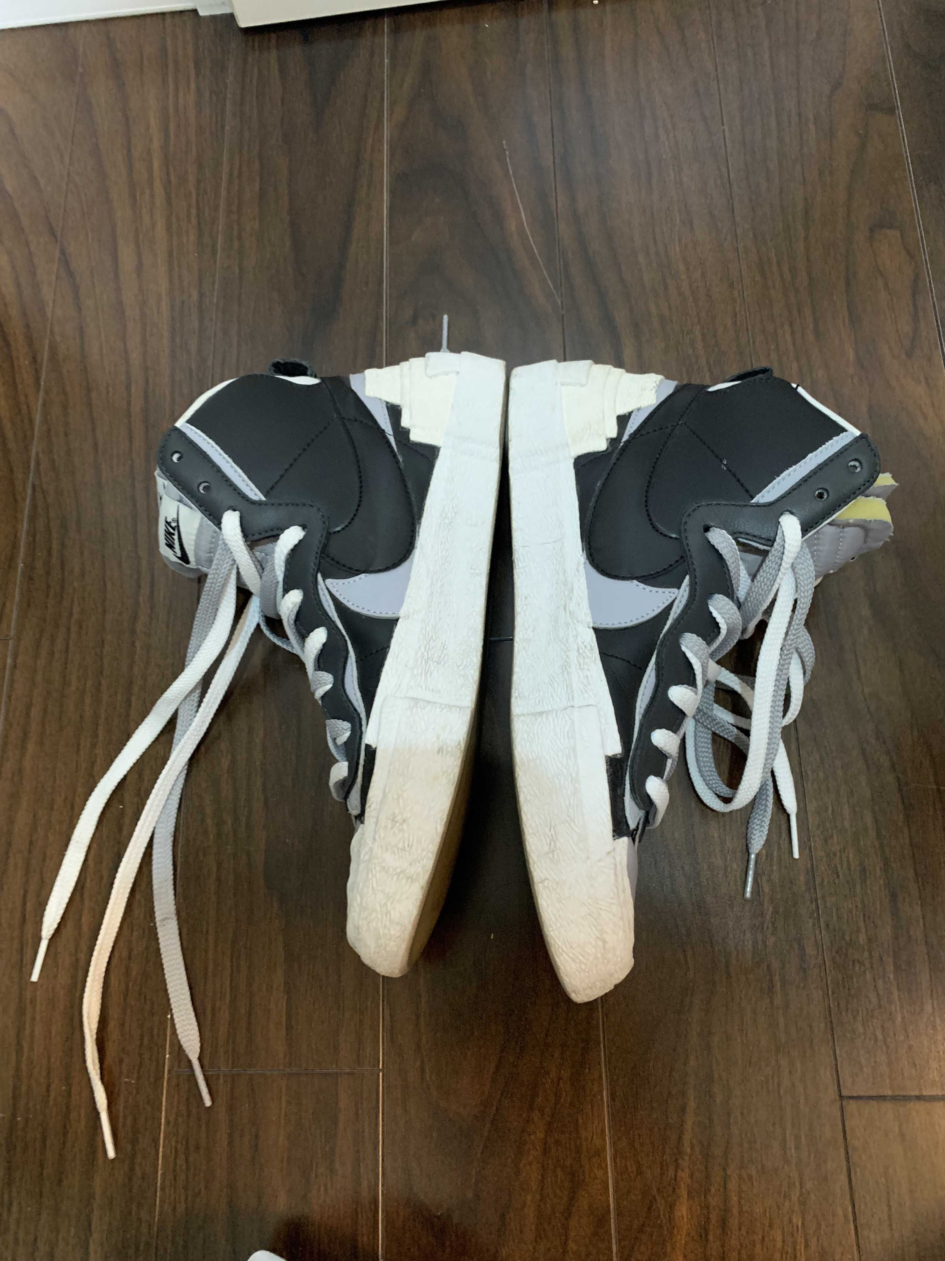 sacai × NIKE BLAZER MID "BLACK/WOLF GREY/WHITE"