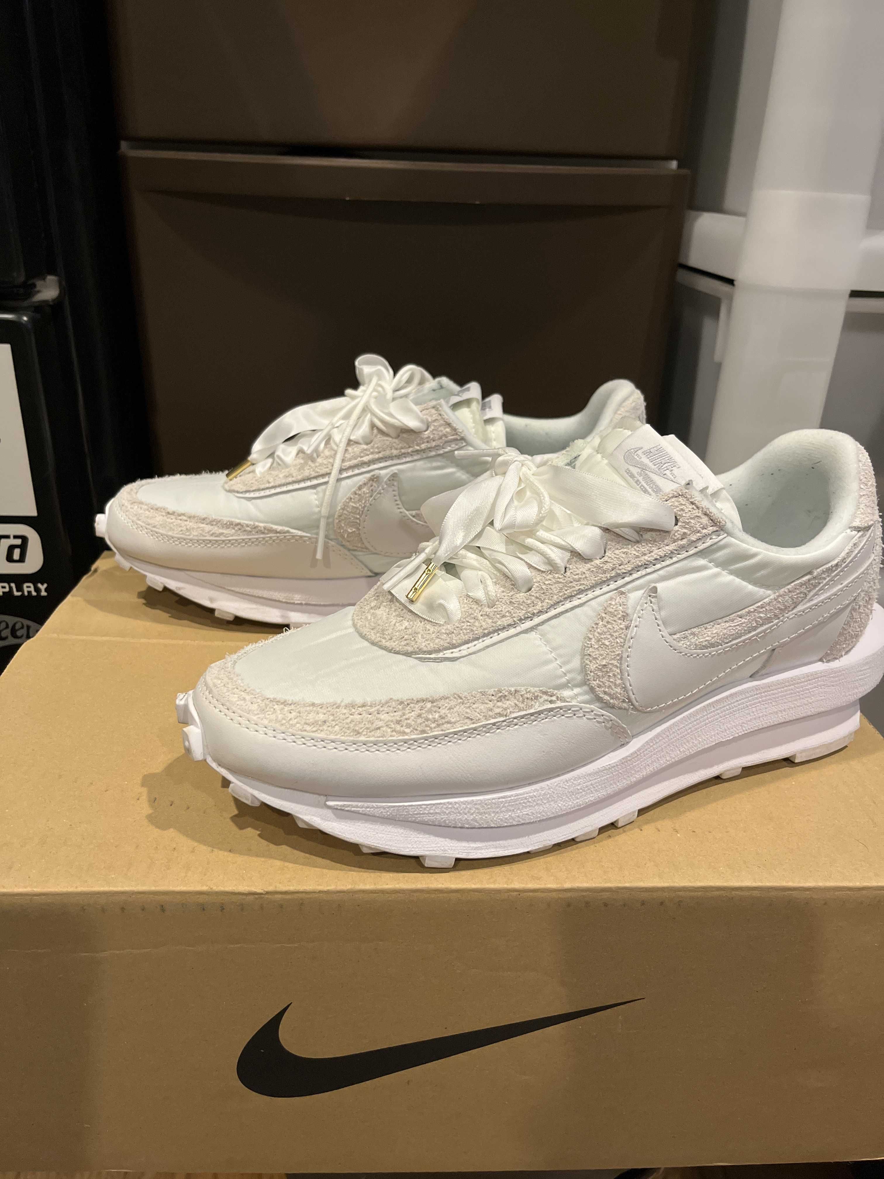 sacai × Nike LDV Waffle "Triple White"