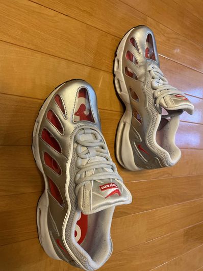 Supreme × Nike Air Max 96 "Metallic Silver/Speed Red/Clear"