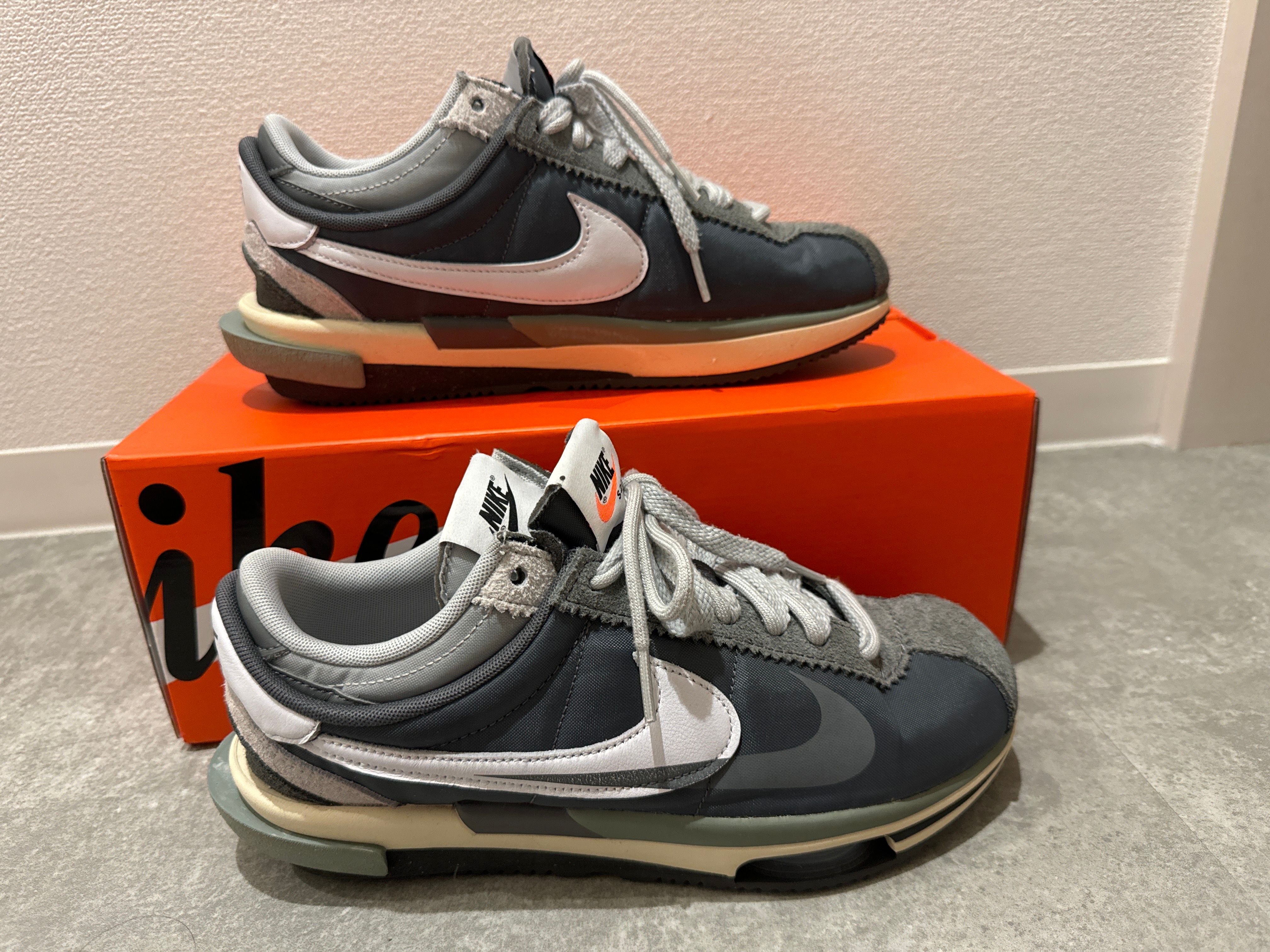 sacai × Nike Zoom Cortez "Iron Grey"