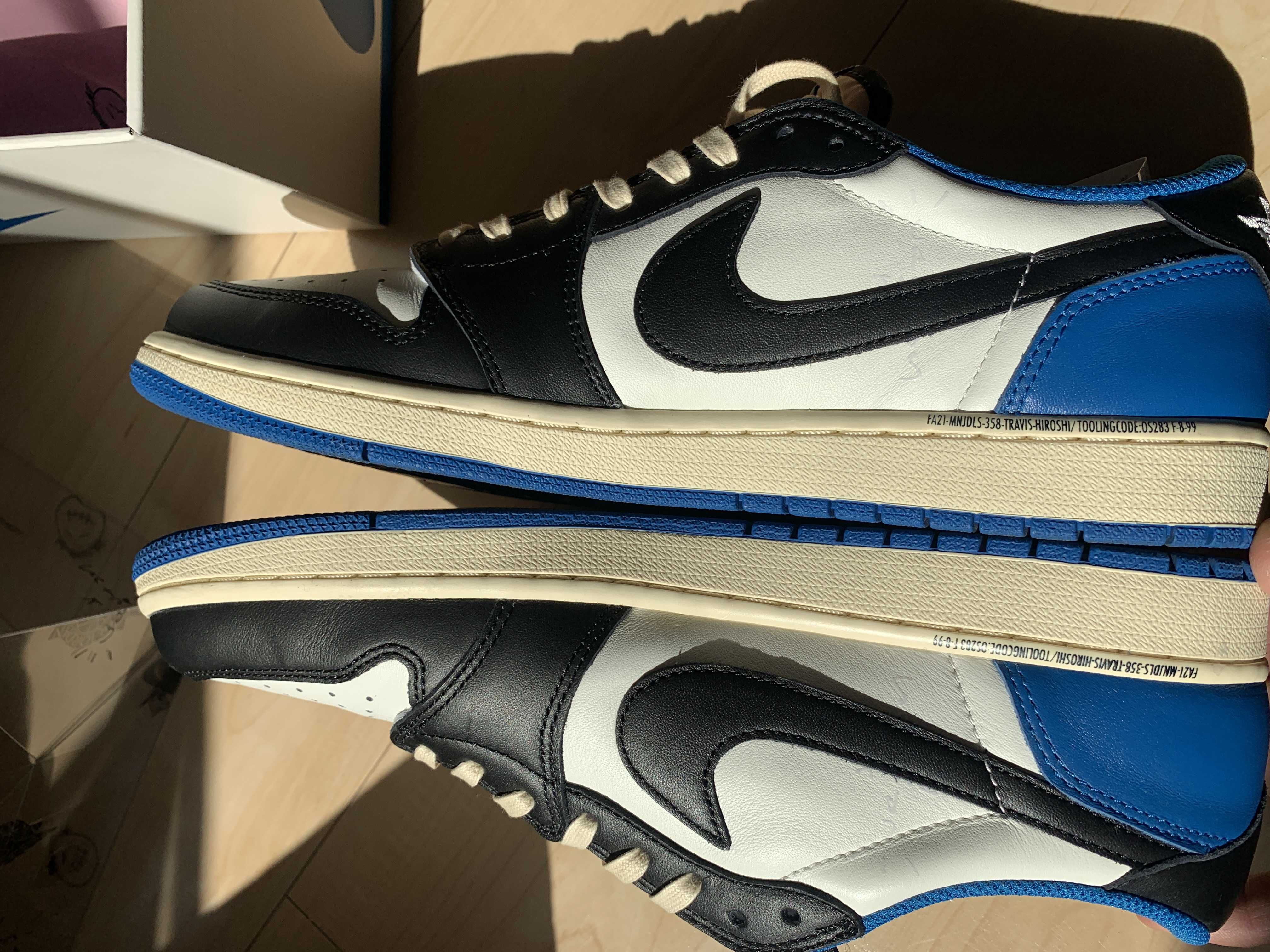 Travis Scott × fragment design × Nike Air Jordan 1 Low OG SP "Military Blue"