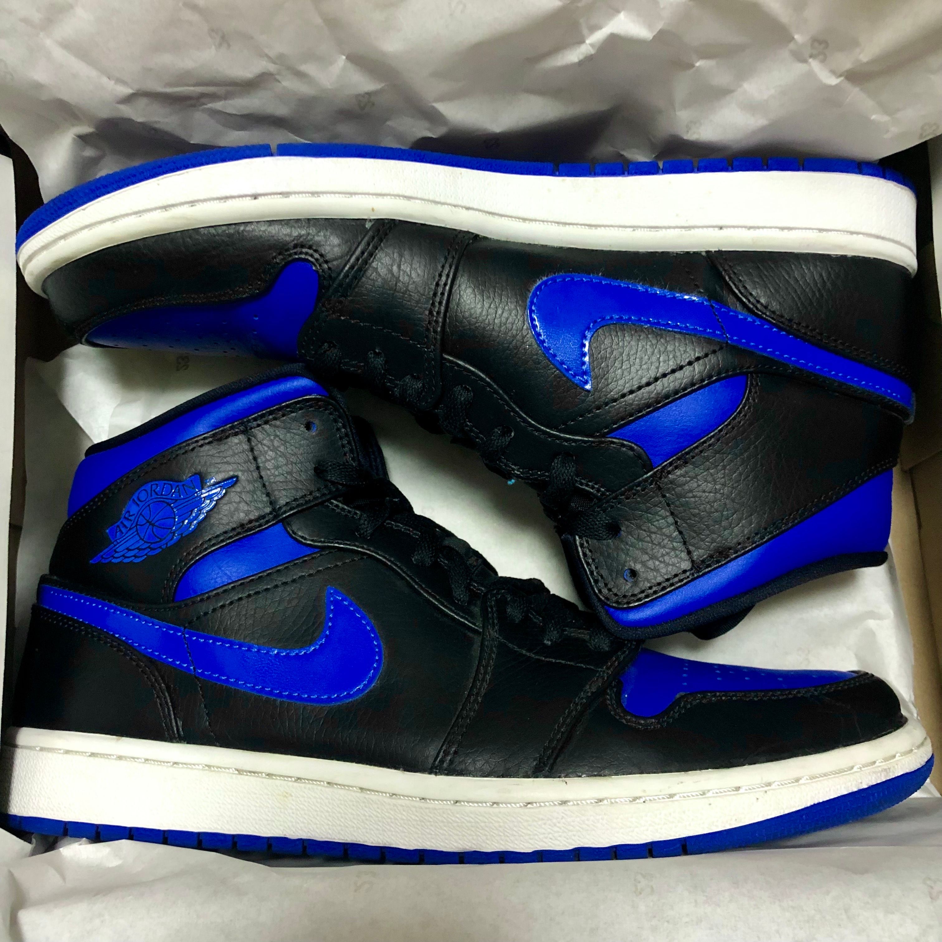 NIKE AIR JORDAN 1 MID "BLACK/BLUE"