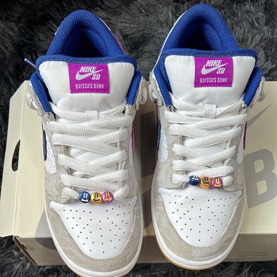 Rayssa Leal × Nike SB Dunk Low PRM "Pure Platinum and Vivid Purple"