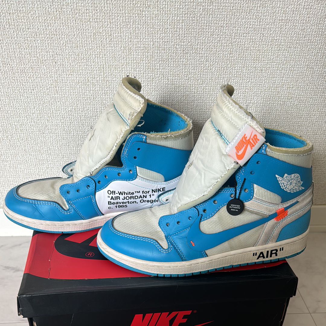 Off-White × Nike Air Jordan 1 High UNC "White/Dark Powder Blue"