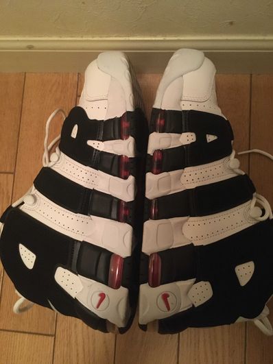 NIKE AIR MORE UPTEMPO "WHITE/BLACK/UNIVERSITY RED"(2020)
