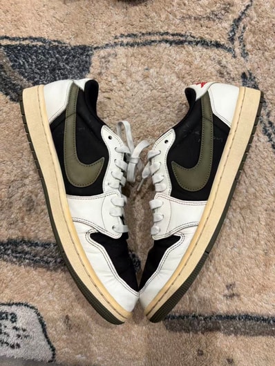 Travis Scott × Nike Women's Air Jordan 1 Low OG "Medium Olive"