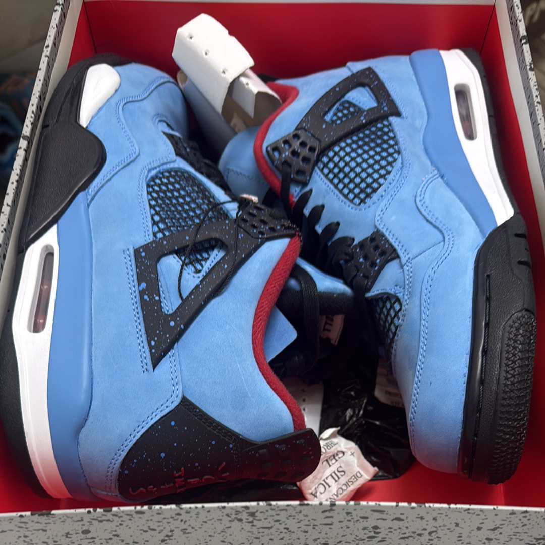 Travis Scott × Nike Air Jordan 4 Retro Cactus Jack "University Blue"