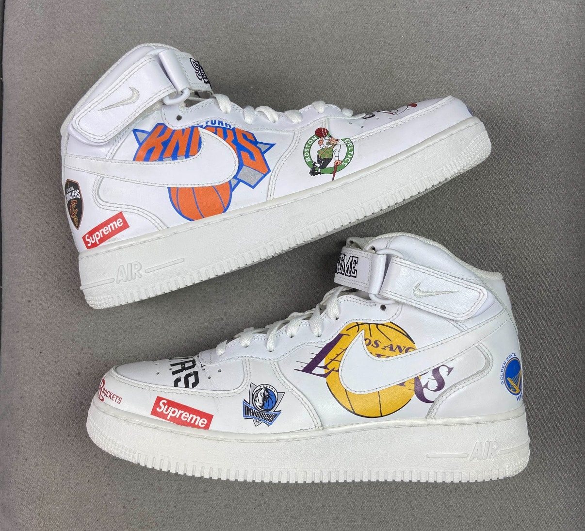 Supreme × NBA × Nike Air Force 1 Mid '07 "White"