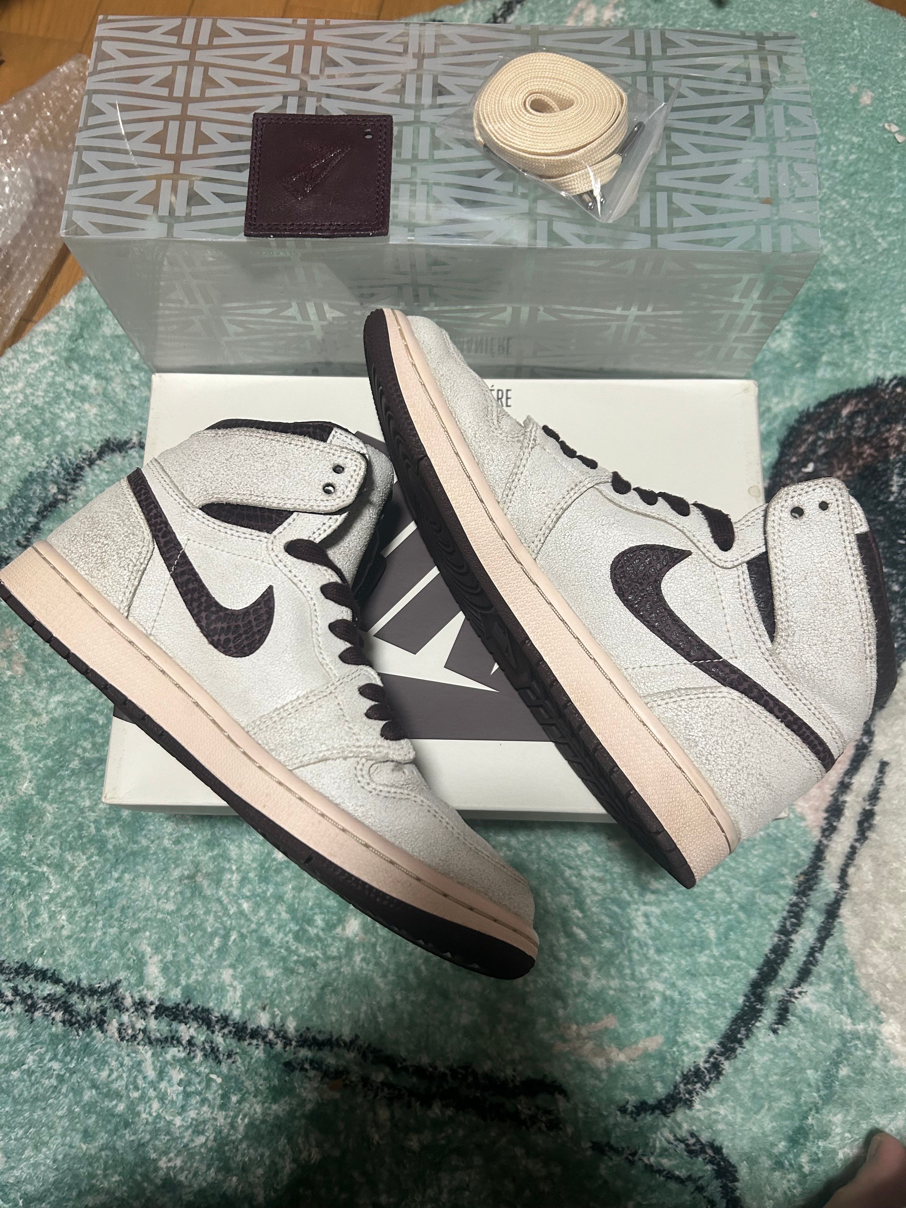 A Ma Maniere × Nike Air Jordan 1 Retro High OG "Sail and Burgundy"