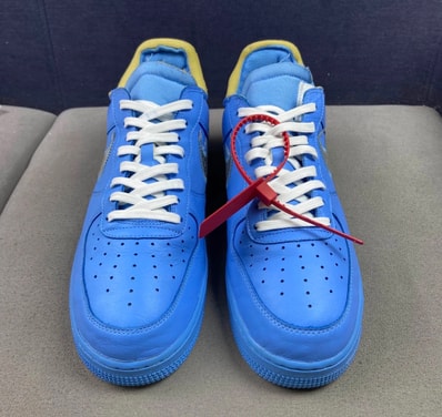 Off-White × Nike Air Force 1 Low "MCA University Blue"