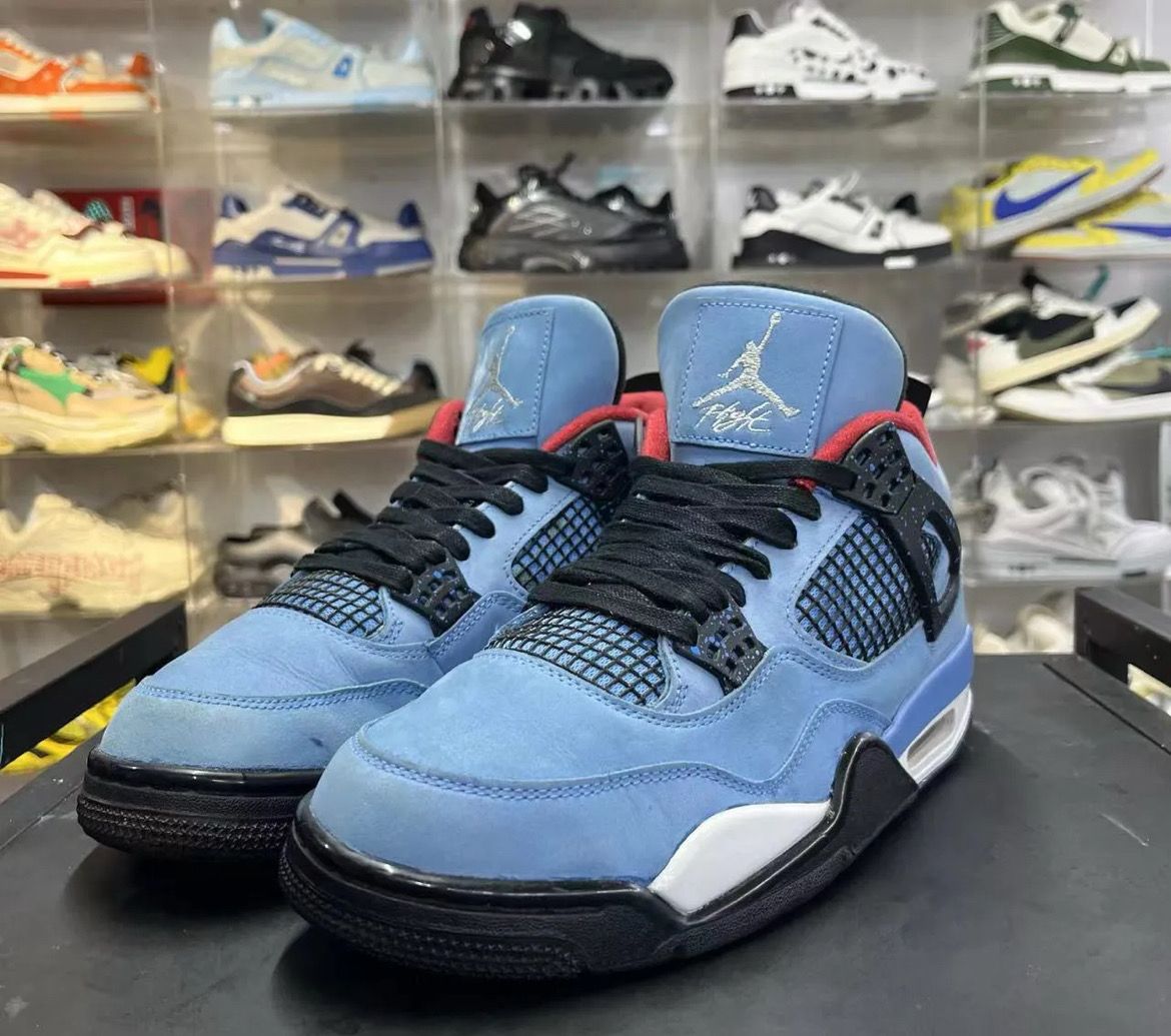 Travis Scott × Nike Air Jordan 4 Retro Cactus Jack "University Blue"