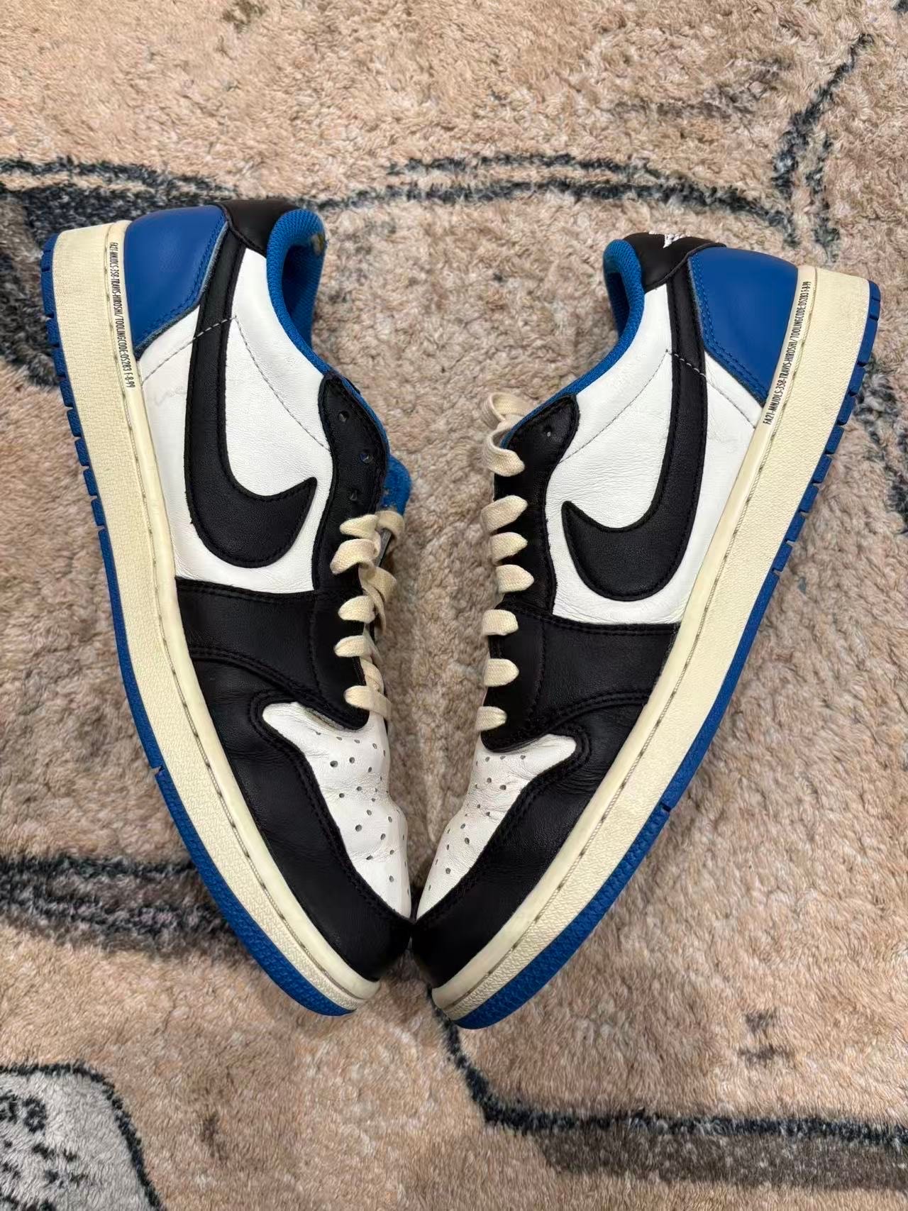 Travis Scott × fragment design × Nike Air Jordan 1 Low OG SP "Military Blue"