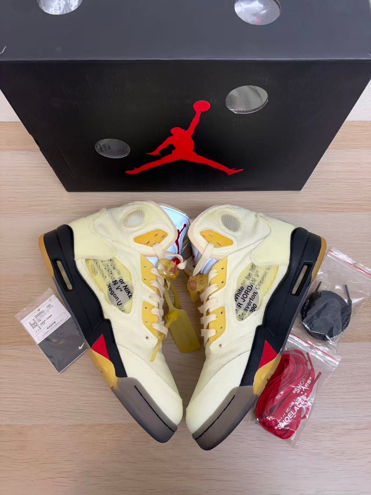Off-White × Nike Air Jordan 5 "Sail"  