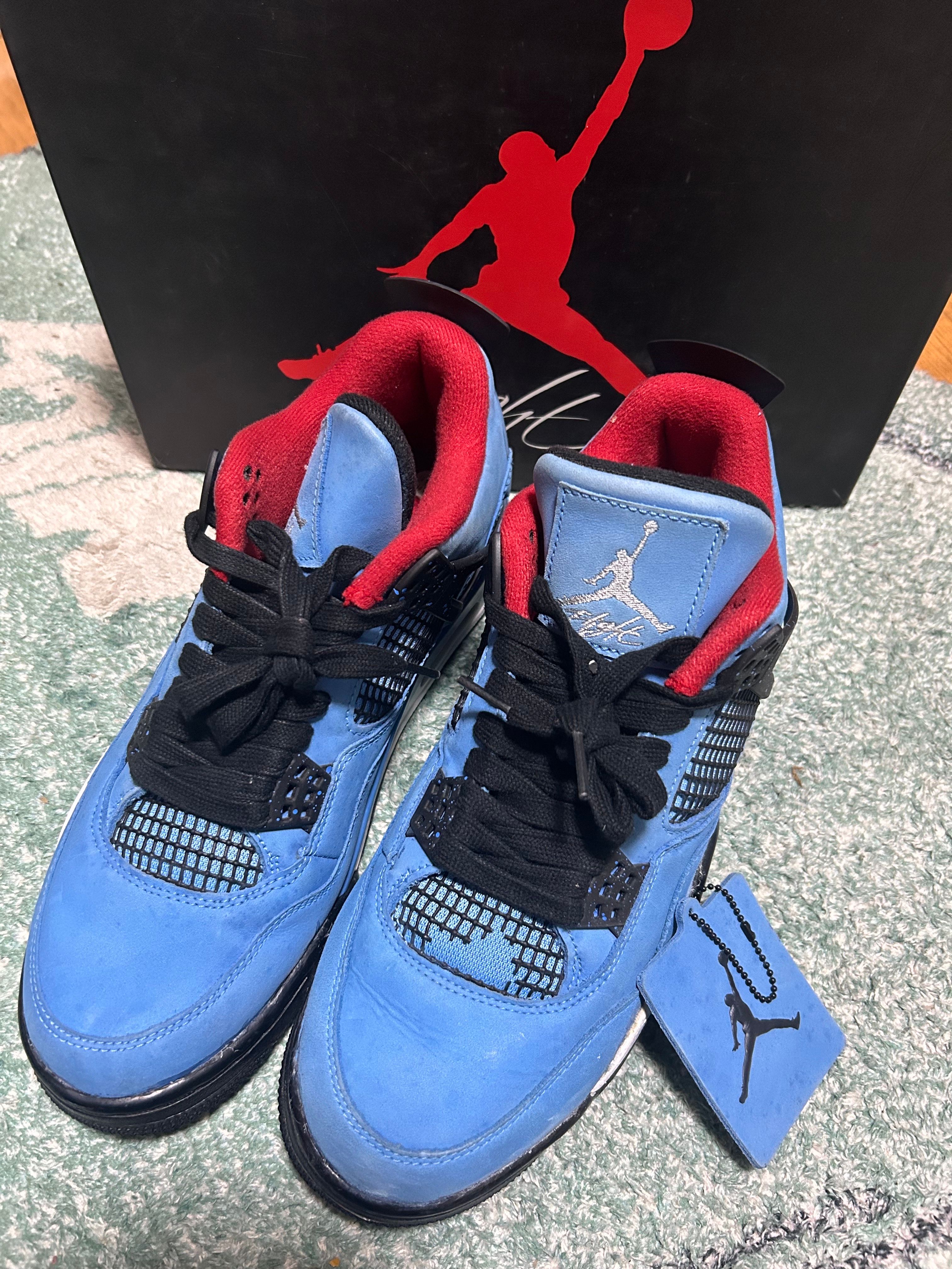 Travis Scott × Nike Air Jordan 4 Retro Cactus Jack "University Blue"