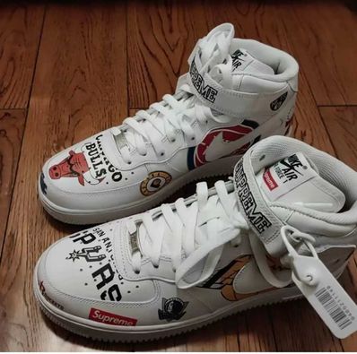 Supreme × NBA × Nike Air Force 1 Mid '07 "White"
