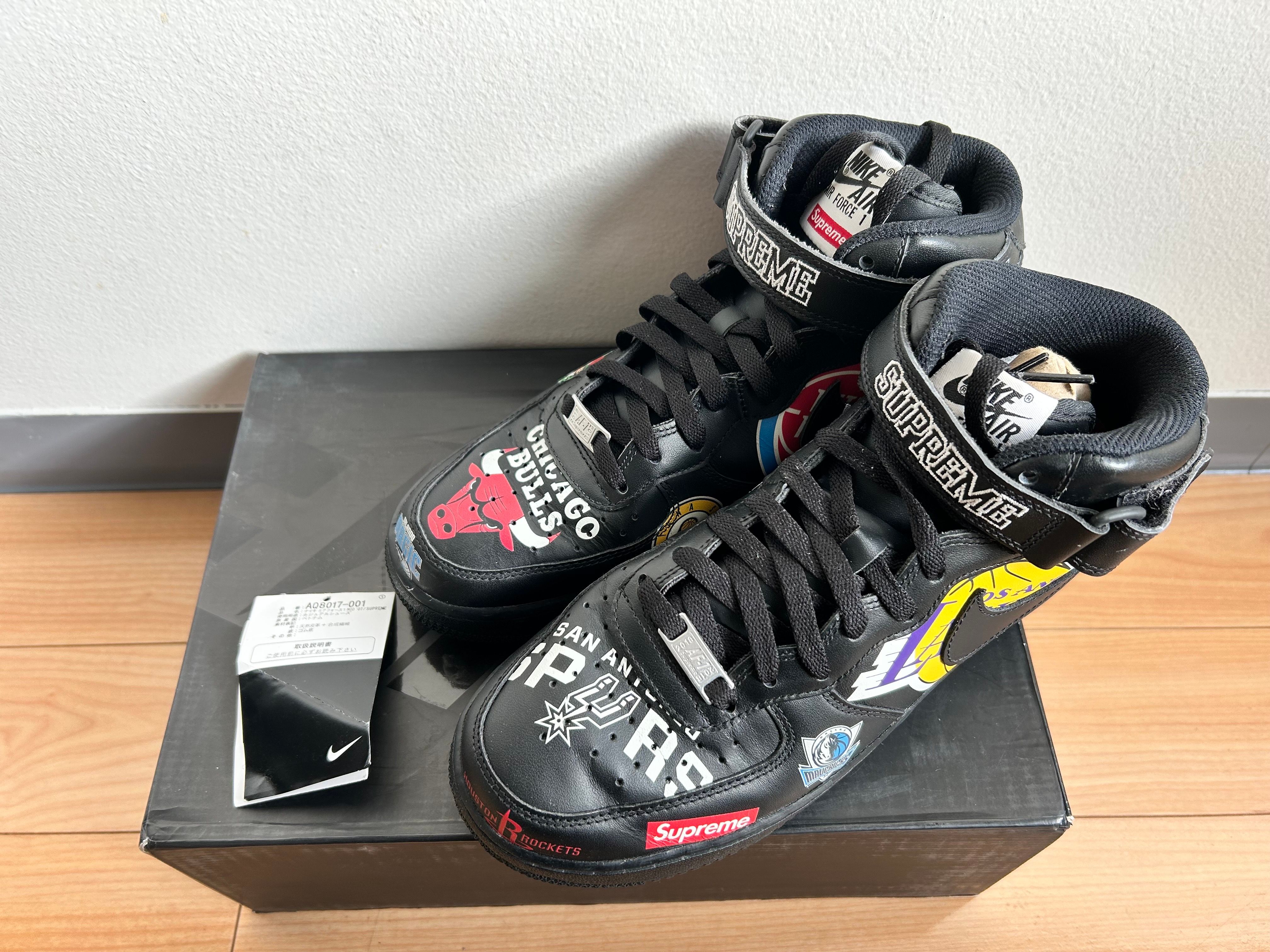 Supreme × NBA × Nike Air Force 1 Mid '07 "Black"
