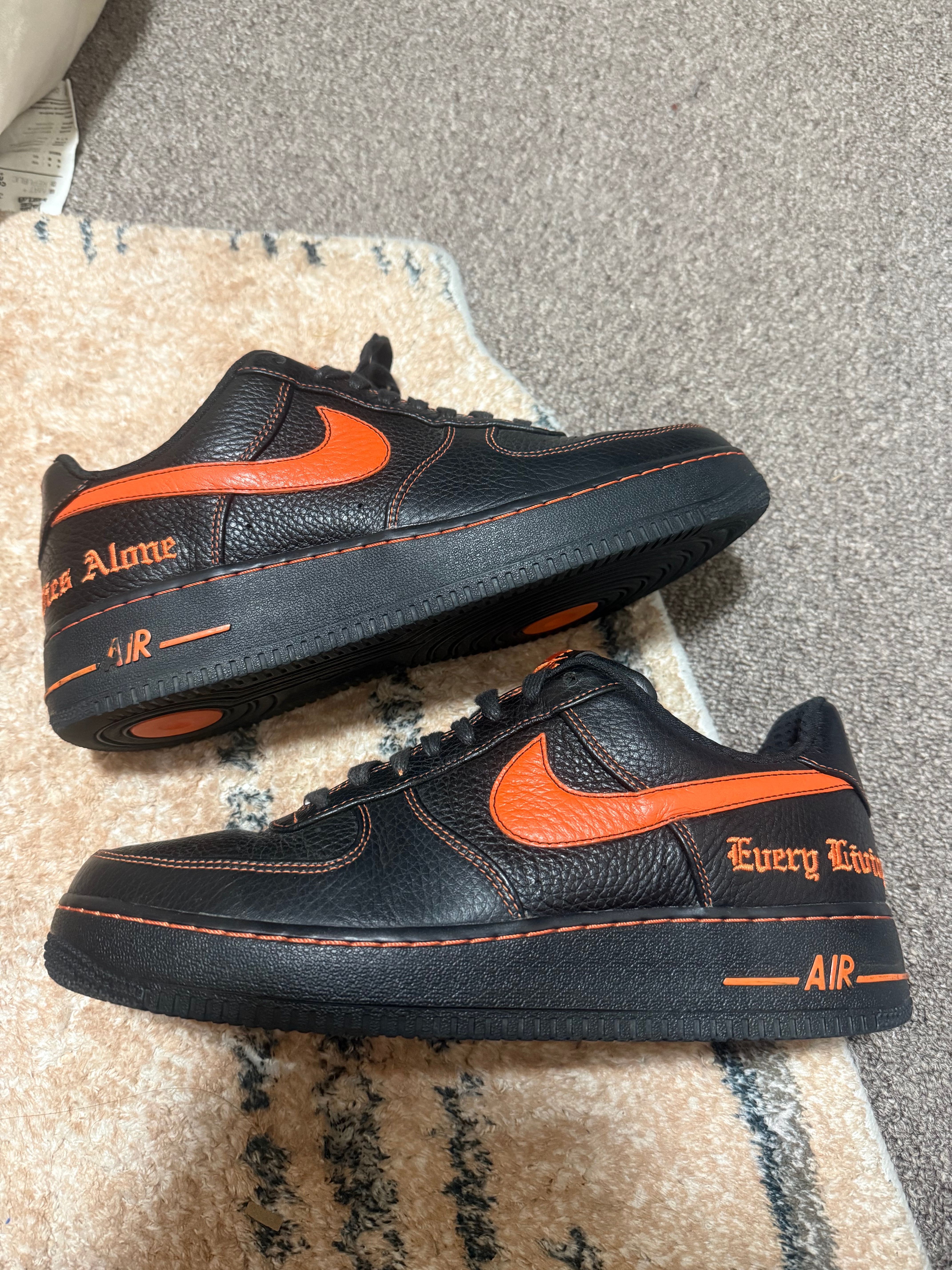 VLONE × Nike Air Force 1 Low "Black/Orange Blaze"