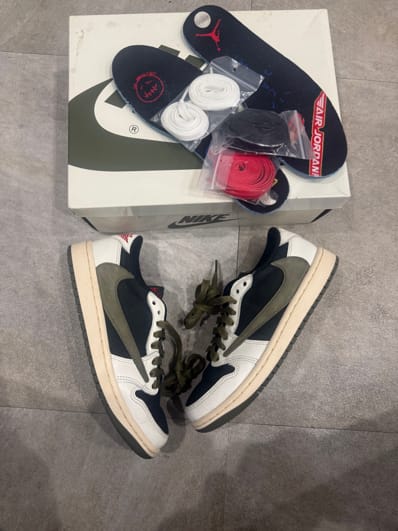 Travis Scott × Nike Women's Air Jordan 1 Low OG "Medium Olive"