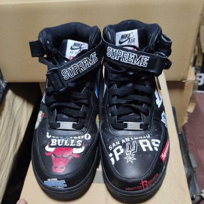 Supreme × NBA × Nike Air Force 1 Mid '07 "Black"