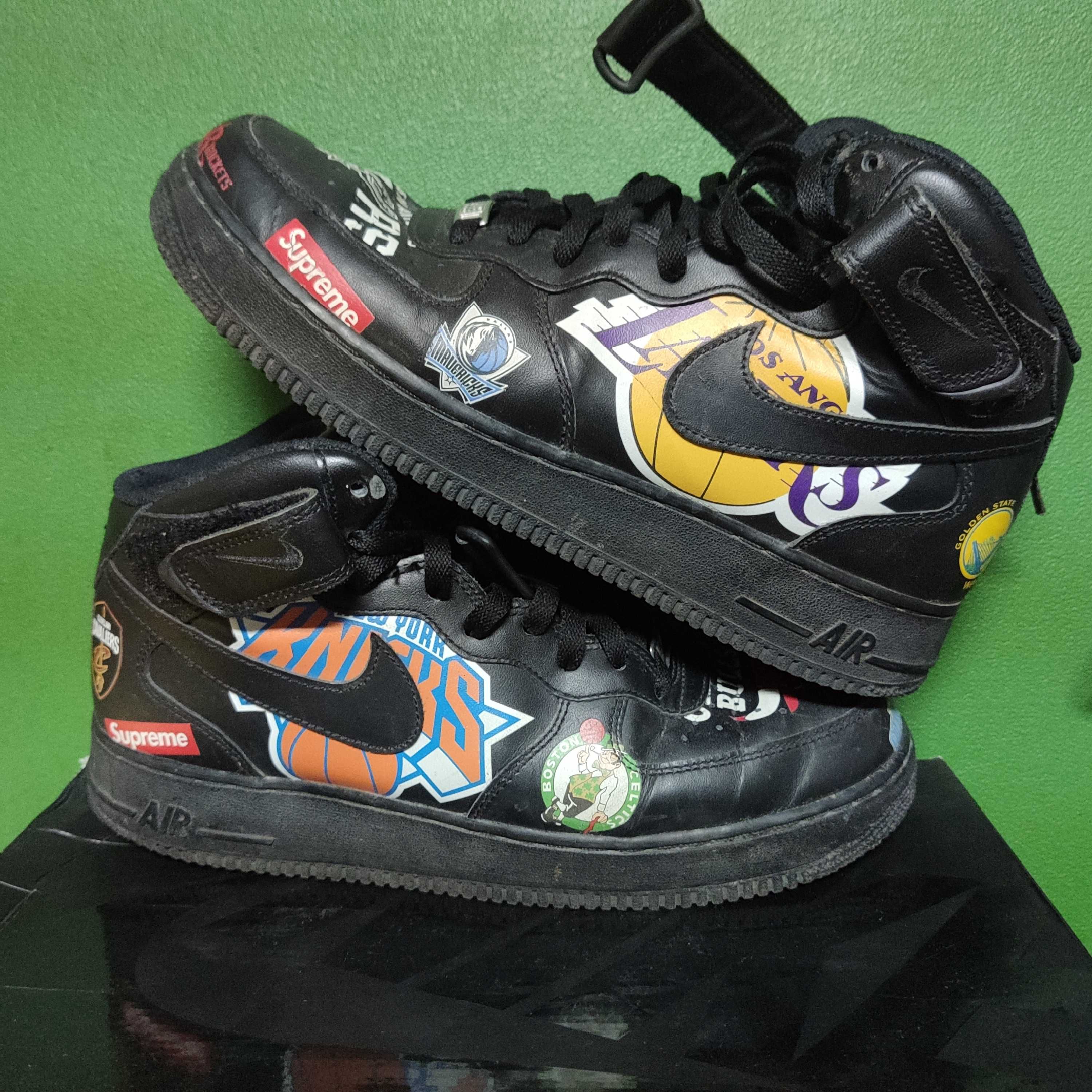 Supreme × NBA × Nike Air Force 1 Mid '07 "Black"