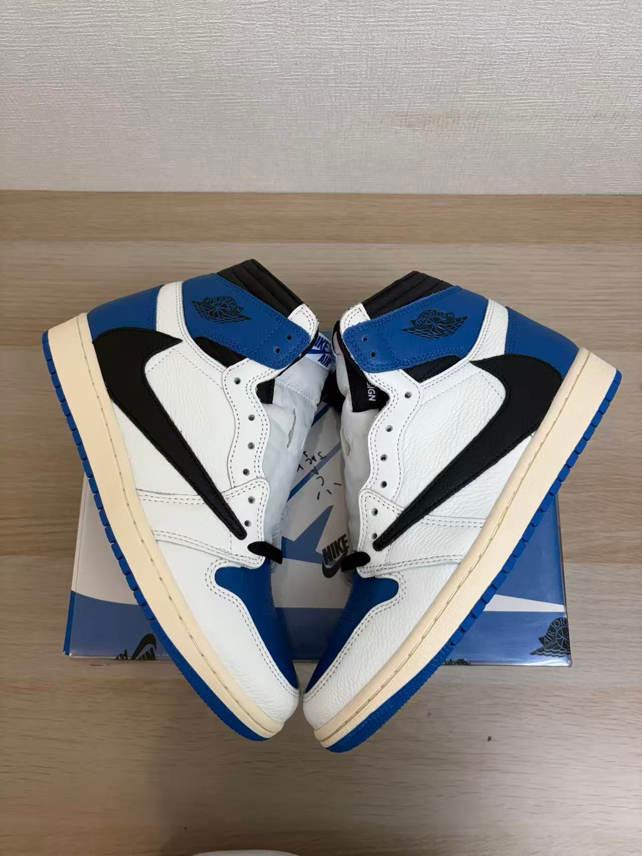 Travis Scott × fragment design × Nike Air Jordan 1 Retro High OG SP "Military Blue"