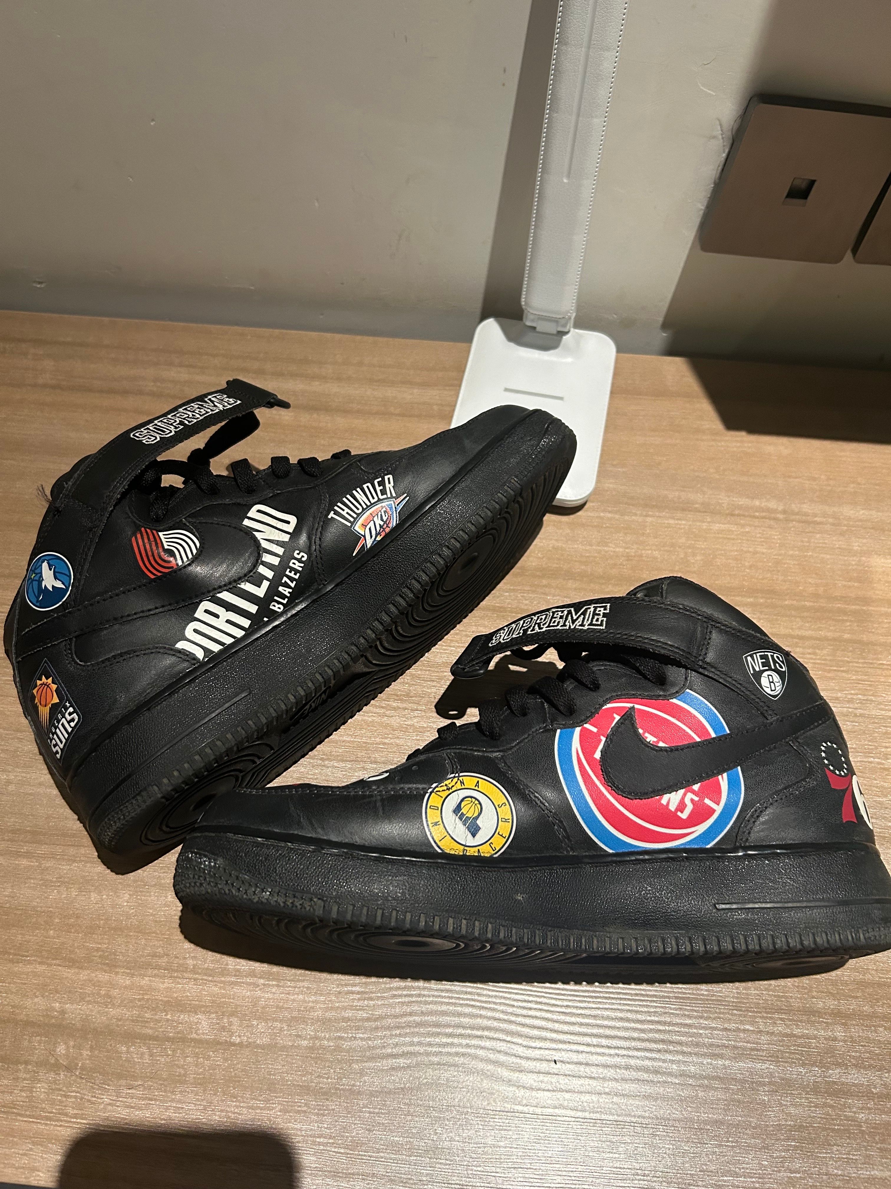 Supreme × NBA × Nike Air Force 1 Mid '07 "Black"