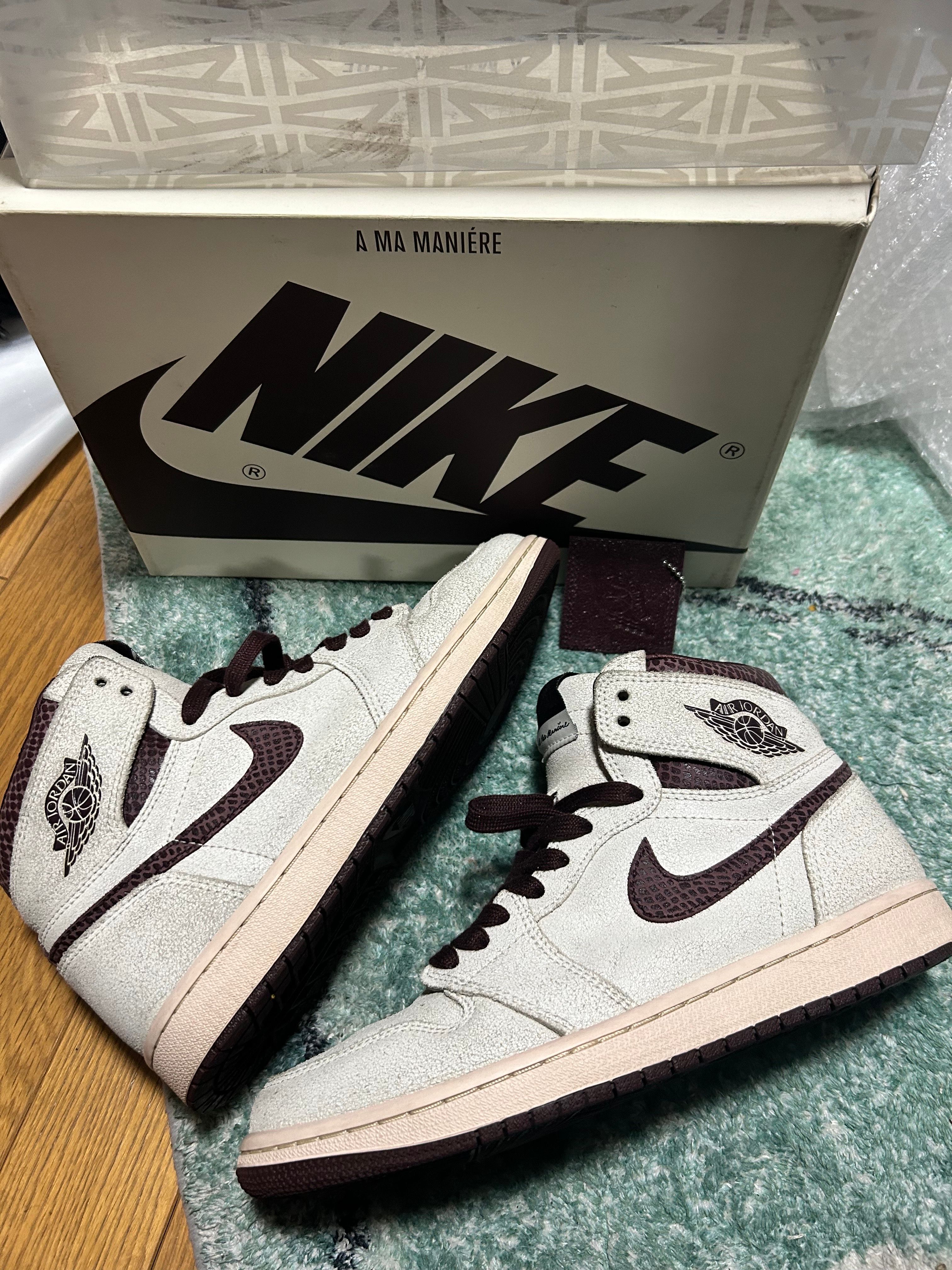 A Ma Maniere × Nike Air Jordan 1 Retro High OG "Sail and Burgundy"