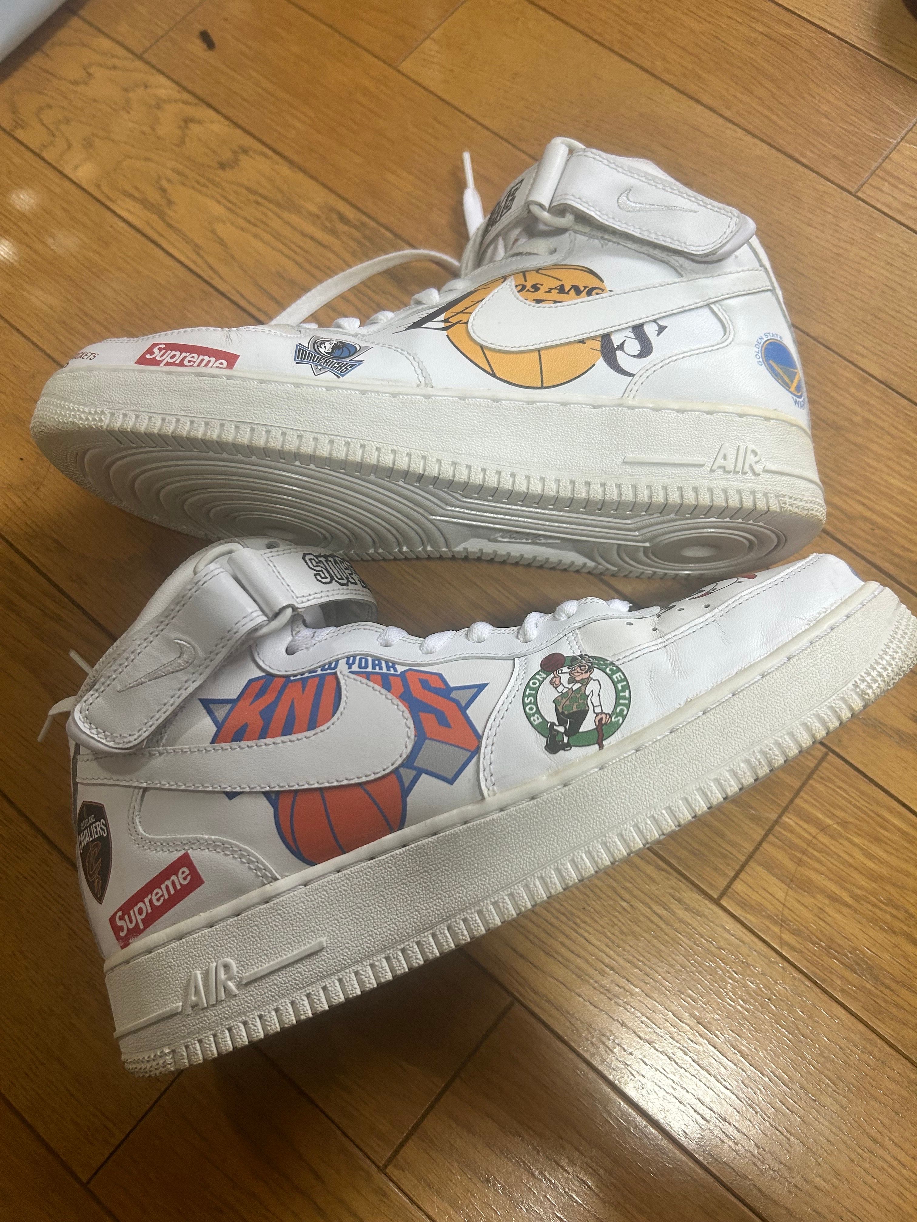 Supreme × NBA × Nike Air Force 1 Mid '07 "White"