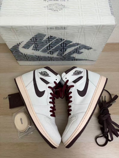 A Ma Maniere × Nike Air Jordan 1 Retro High OG "Sail and Burgundy"