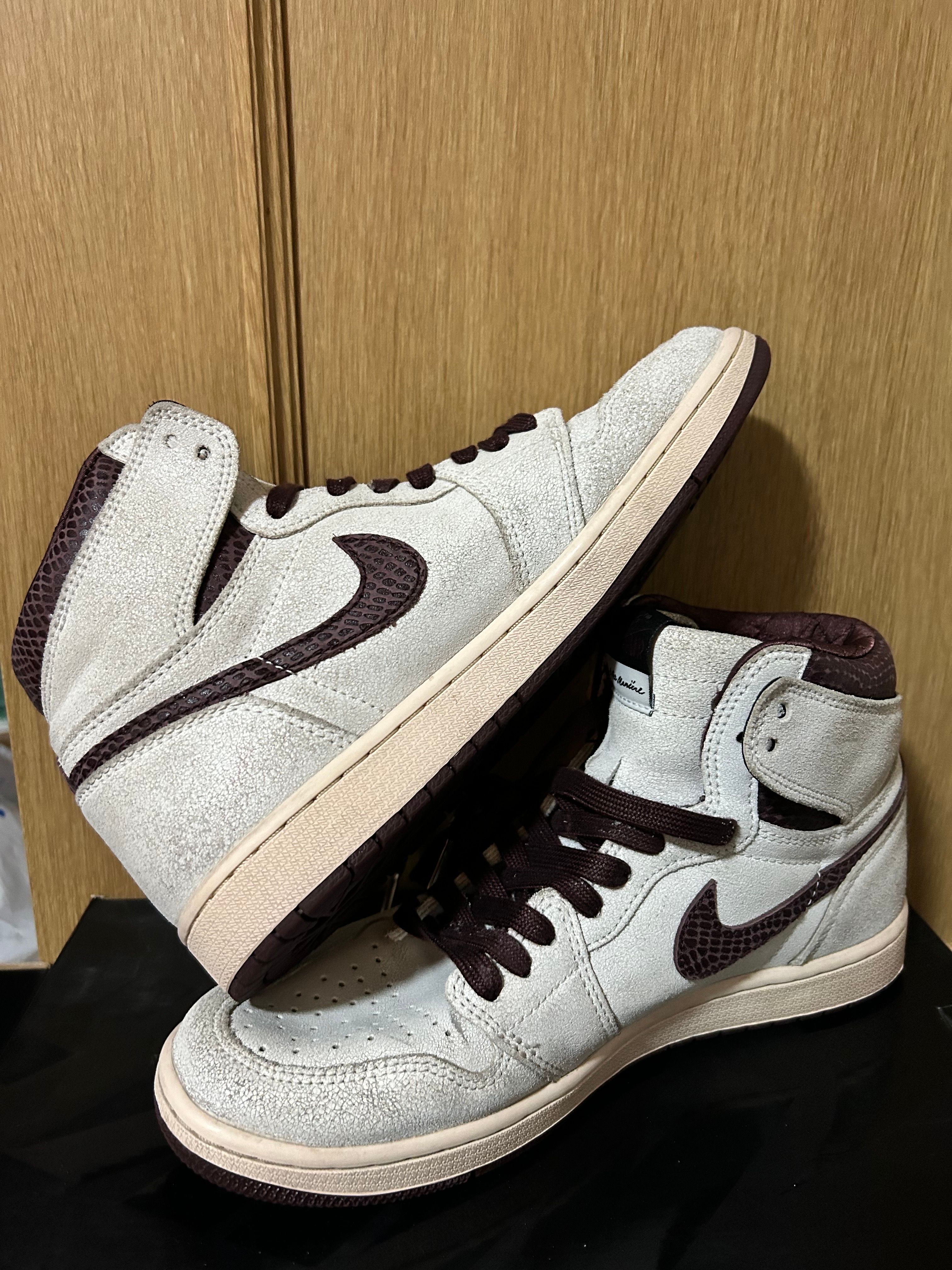A Ma Maniere × Nike Air Jordan 1 Retro High OG "Sail and Burgundy"
